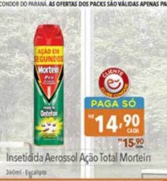 Supermercados Condor Inseticida aerossol ação total mortein oferta
