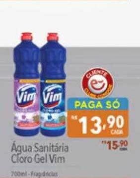 Supermercados Condor Água sanitária cloro gel vim oferta