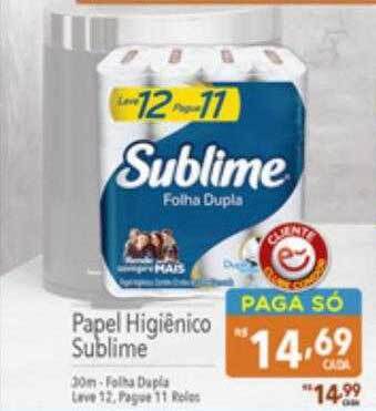 Supermercados Condor Papel higiênico sublime oferta