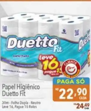Supermercados Condor Papel higiênico duetto fit oferta