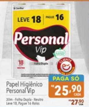 Supermercados Condor Papel higiênico personal vip oferta