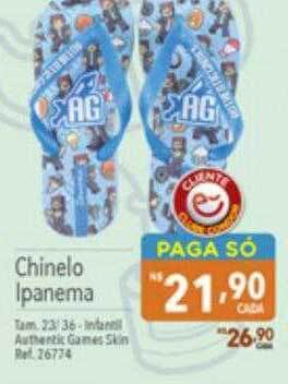Supermercados Condor Chinelo ipanema oferta