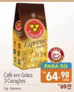 Supermercados Condor Café em grãos 3 corações oferta