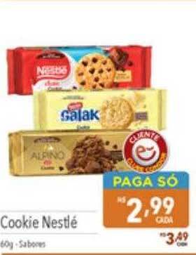 Supermercados Condor Cookie nestlé 60g sabores oferta
