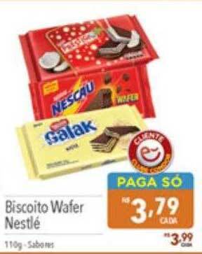 Supermercados Condor Biscoito wafer nestlé 110g sabores oferta