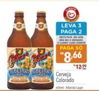 Supermercados Condor Cerveja colorado 600ml oferta