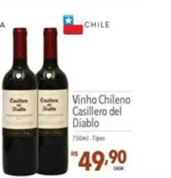 Supermercados Condor Vinho chileno casillero el diablo oferta