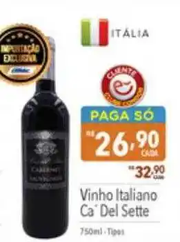 Supermercados Condor Vinho italiano ca del sette oferta