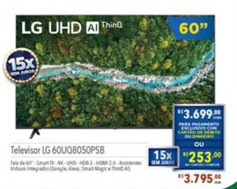 Supermercados Condor Televisor lg 60uq8050psb oferta