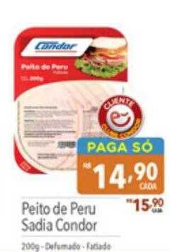 Supermercados Condor Peito de peru sadia condor oferta