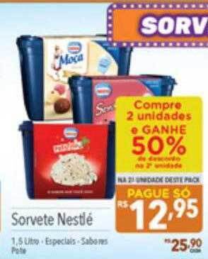 Supermercados Condor Sorvete nestlé oferta