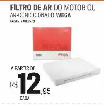 AutoZone Filtro de ar do motor ou ar-condicionado wega oferta