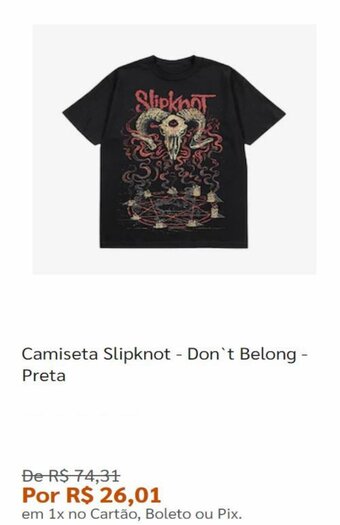 Camiseta Slipknot - Don't Belong - Preta