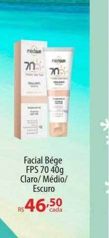 Facial bége fps 70 claro-médio-escuro