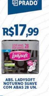 Tchê Farmácias Abs. ladysoft noturno suave com abas 28 oferta