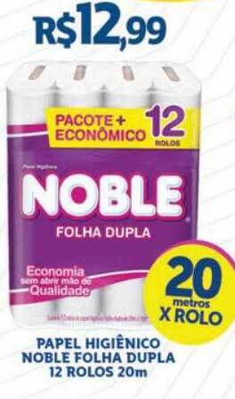 Tchê Farmácias Papel higiênico noble folha dupla 12 rolos oferta