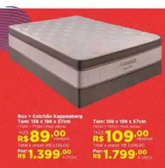 Lojas Solar Box + colchão kappesberg oferta