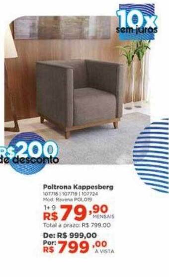 Lojas Solar Poltrona kappesberg oferta