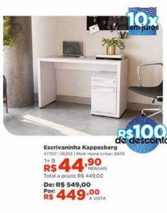 Lojas Solar Escrivaninha kappesberg oferta
