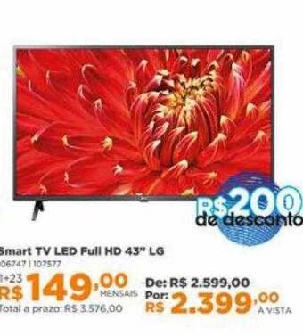 Lojas Solar Smart tv led full hd 43 oferta