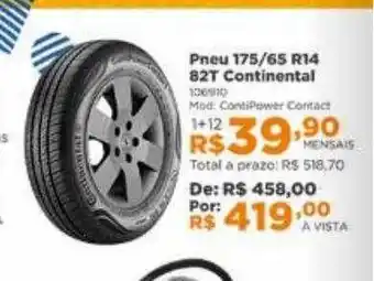 Pneu 175 65 r14 82t continental