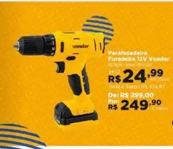 Parafusadeira furadeira 12v vonder