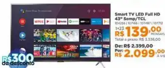 Lojas Solar Smart tv led full hd 43 oferta