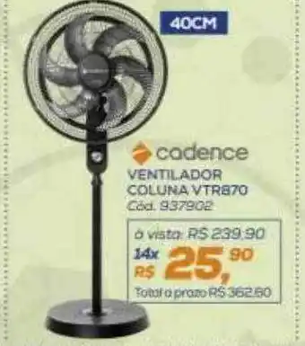 Cadence ventilador coluna vtr870