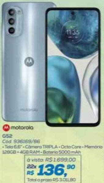 Lojas Colombo Motorola g52 oferta