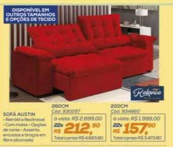Lojas Colombo Sofá austin oferta