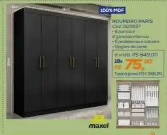 Lojas Colombo Roupeiro paris maxel oferta