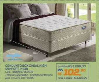 Lojas Colombo Conjunto box casal high support in 138 oferta