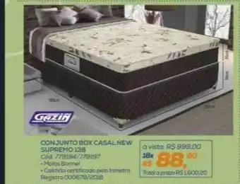Lojas Colombo Conjunto box casal new supremo 138 gazin oferta