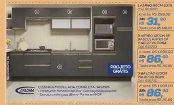 Cozinha modulada completa jasmin coloma