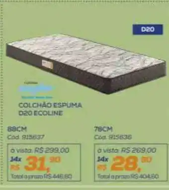 Colchão espuma d20 ecoline