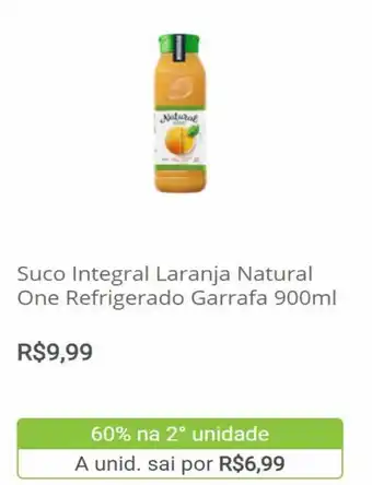 Suco Integral Laranja Natural One Refrigerado Garrafa 900ml