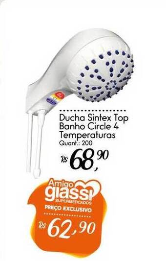 Giassi Supermercados Ducha Sintex Top Banho Circle 4 Temperaturas oferta