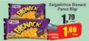 Higa's Supermercado Salgadinhos Bisnack Panco 80g oferta