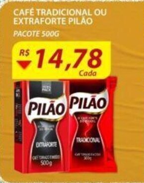 Assaí Atacadista Cafe Tradicional ou Extraforte Pilao 500g oferta