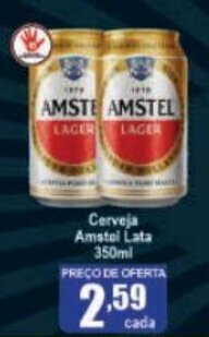 Higa's Supermercado Cerveja Amstel lata 350ml oferta
