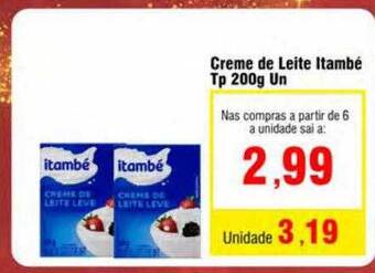 Spani Atacadista Creme de leite itambé oferta