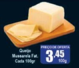 Higa's Supermercado Queijo Mussarela Fat. cada 100g oferta