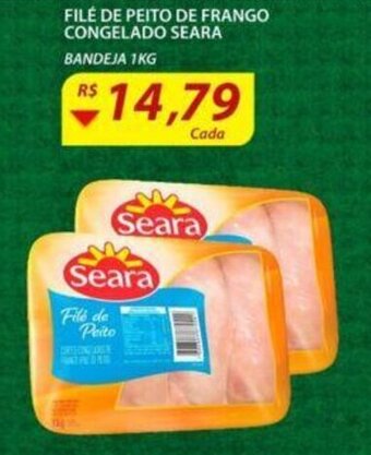Assaí Atacadista File de Peito de Frango Congelado Seara 1kg oferta