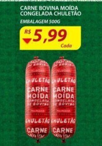 Assaí Atacadista Carne Bovina Moida Congelada Chuletao 500g oferta