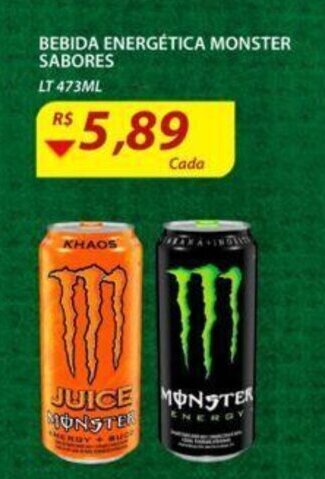 Assaí Atacadista Bebida Energetica Monster Sabores 473ml oferta