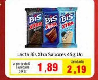 Spani Atacadista Lacta bis xtra sabores oferta