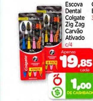 Nordestão Escova dental colgate zig zag carvão ativado oferta