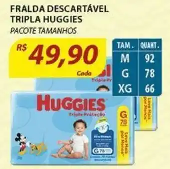 Assaí Atacadista Fralda Descartavel Tripla Huggies oferta