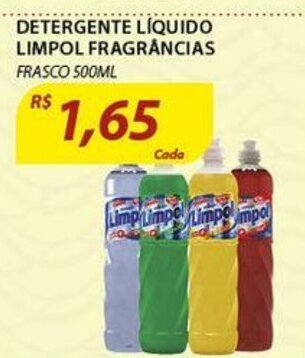 Assaí Atacadista Detergente Liquido Limpol Fragrancias 500ml oferta