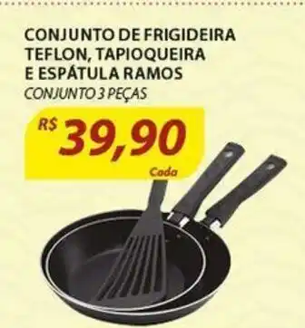 Assaí Atacadista Conjunto de Frigideira Teflon, Tapioqueir e espatula Ramos oferta